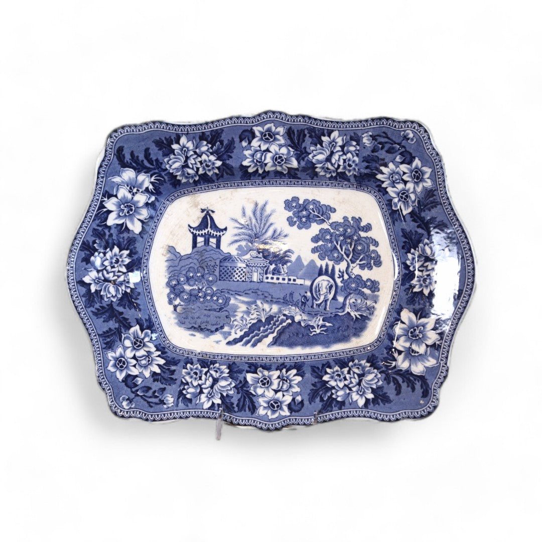 Blue & White Elephant Platter