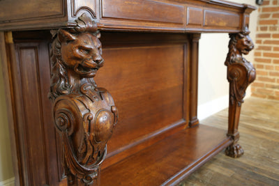 Carved Mahogany Hall Serving Table