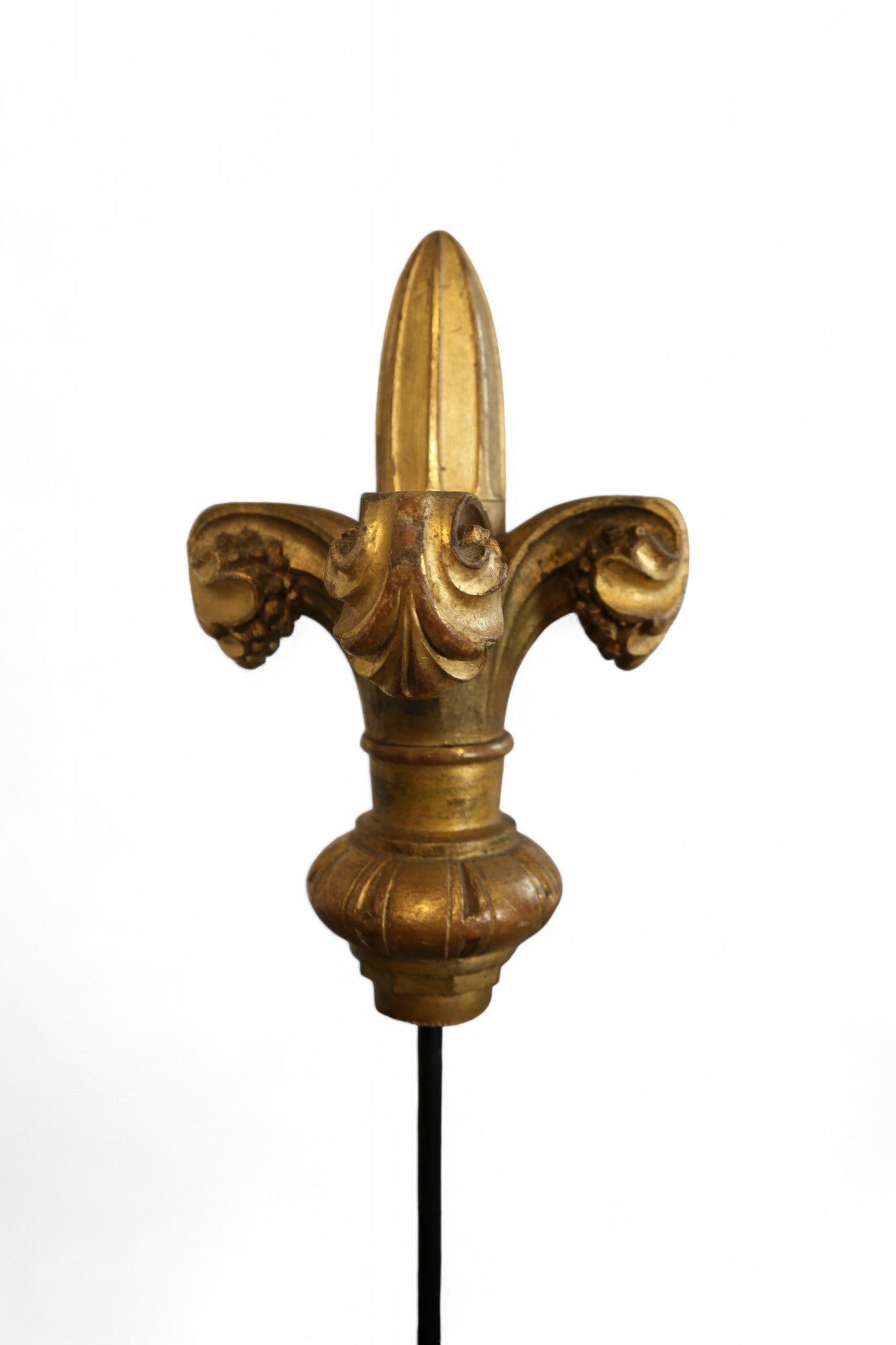 Set of Three Carved English Gilt Finials