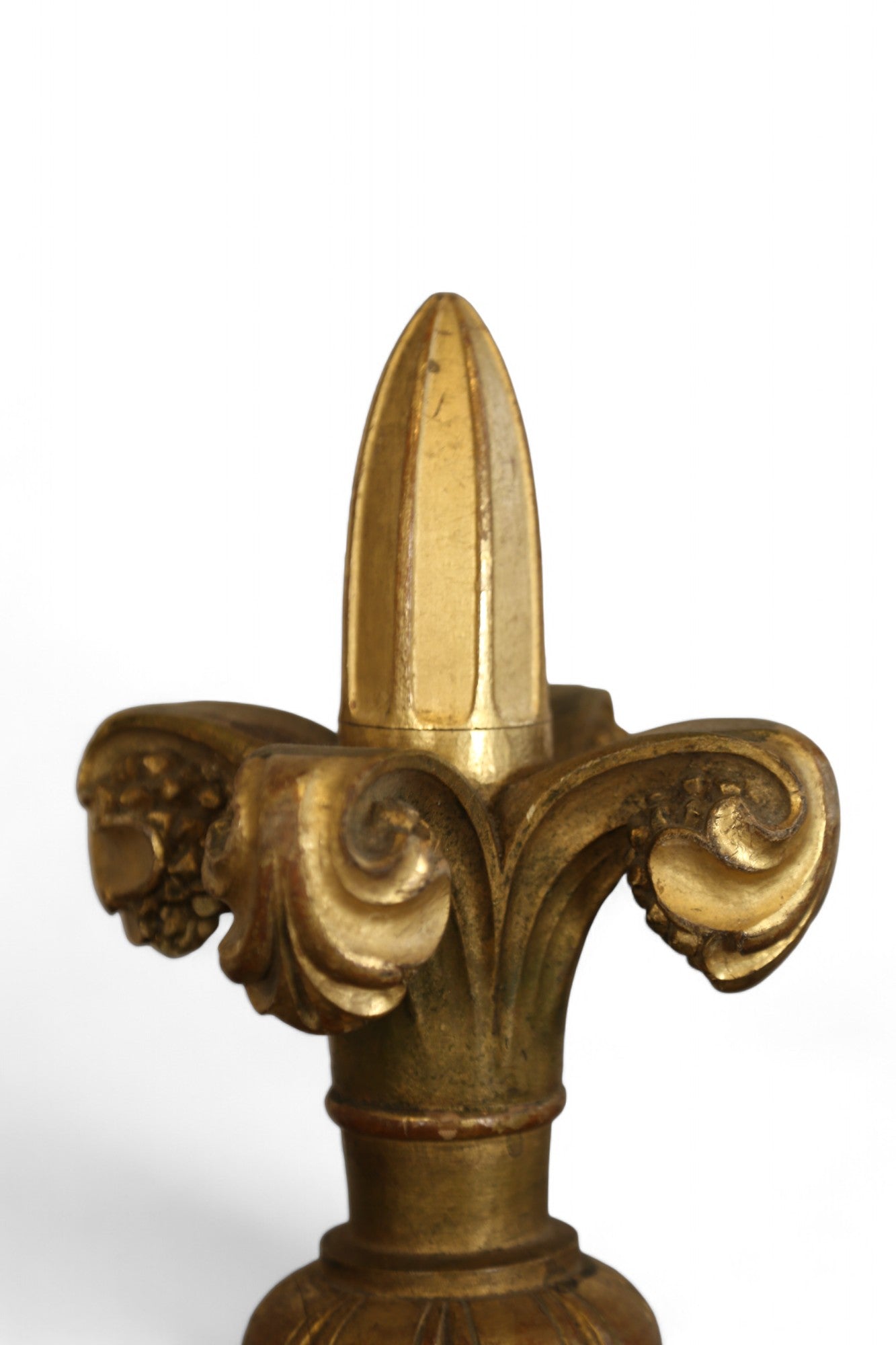 Set of Three Carved English Gilt Finials