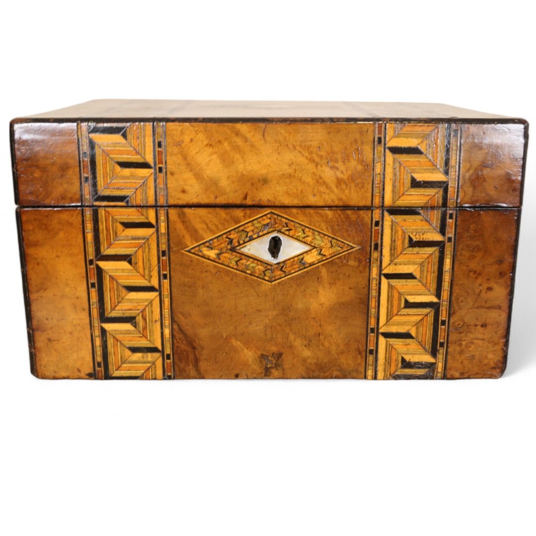 Inlaid Walnut Marquetry Box