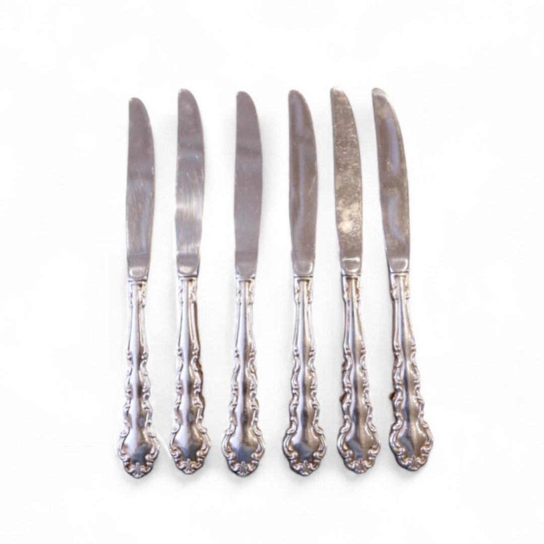 Set of Six Silverplate Knives