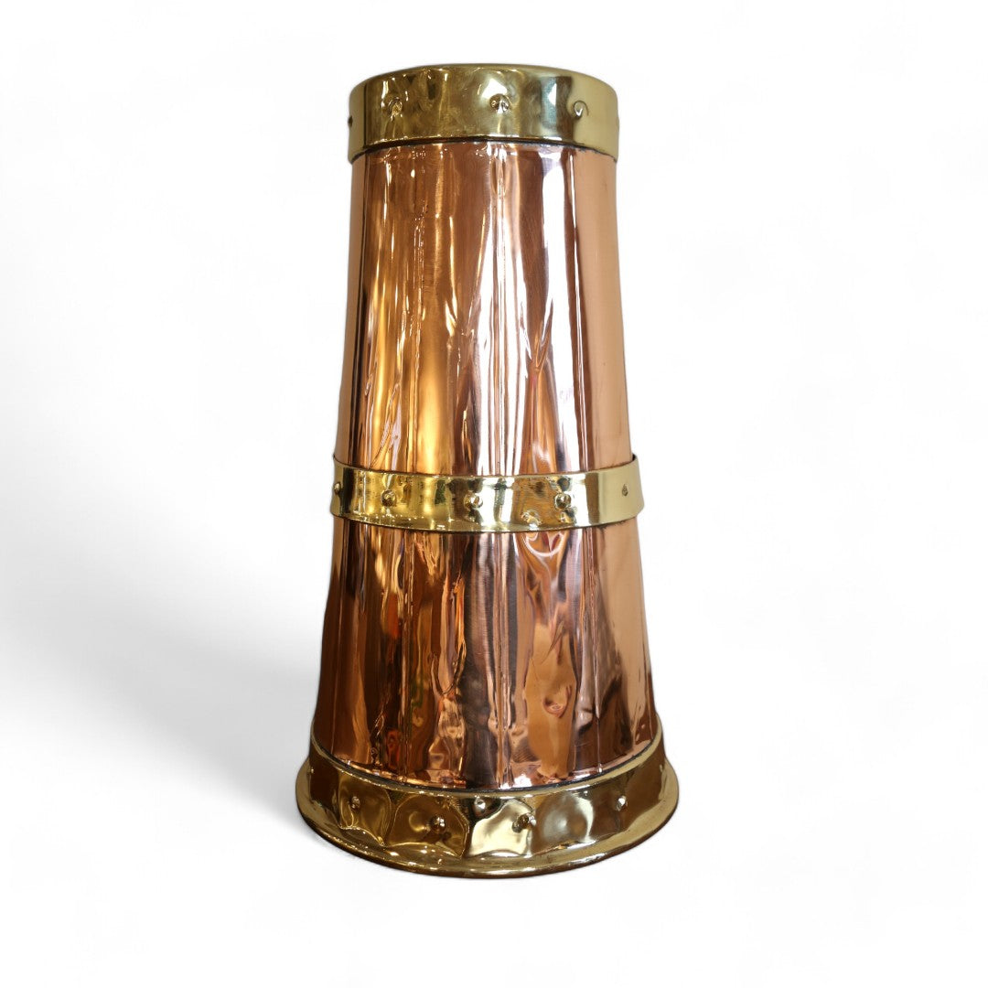 Brass and Copper Umbrella Stand