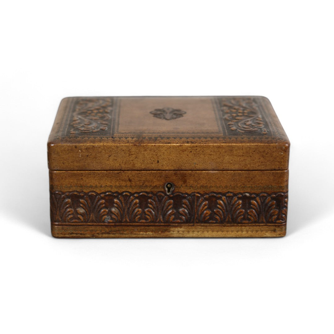 Embossed Leather Jewelry Box