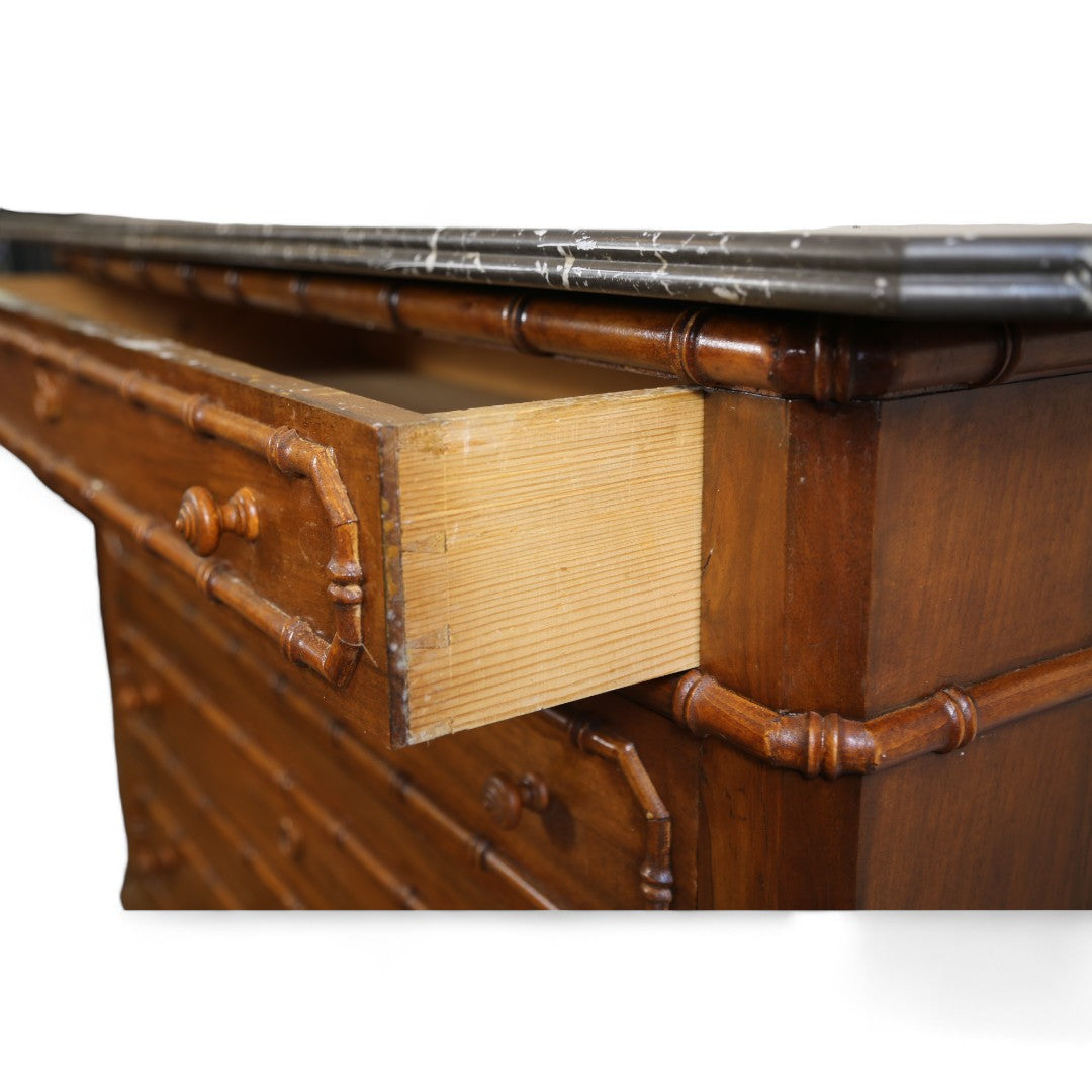 Marble Top Bamboo Chest