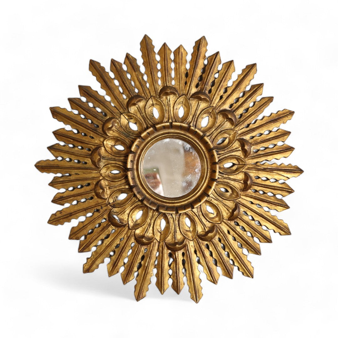 French Gilt Sunburst Gold Mirror