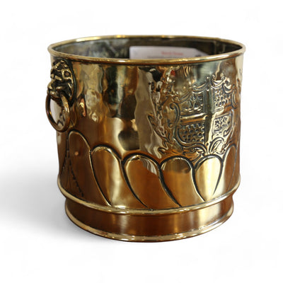 Brass Planter witih Lion Heads